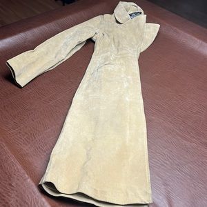 Used long suede coat some wear please reference picture